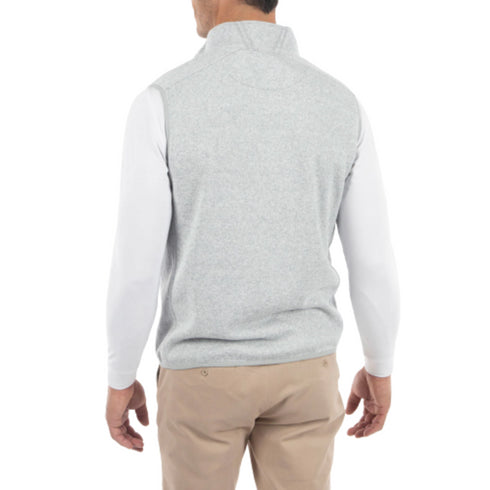 Heathered Performance Fleece Full Zip Golf Vest