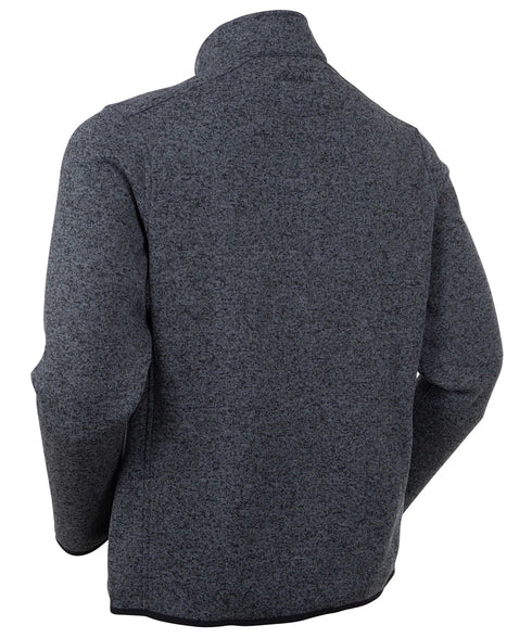Heathered Performance Fleece Full Zip Golf Jacket