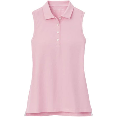 Banded Sport Mesh Solid Sleeveless Golf Polo