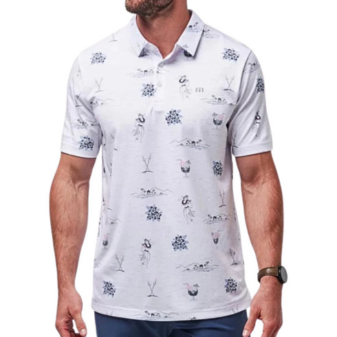 Island Paradise Print Golf Polo