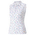 MATTR Micro Floral Print Sleeveless Golf Polo