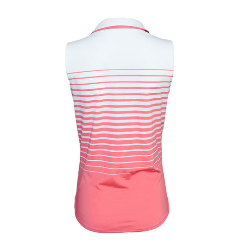 MATTR Stripe Sleeveless Golf Polo