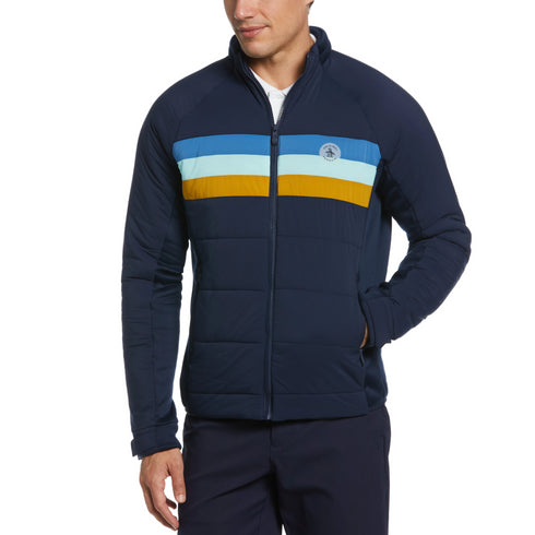 Mixed-Media 70's Insulated Jacket