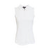Solid Zip Neck Sleeveless Polo